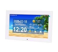 Zunate Horloge Numérique Intelligente WiFi 10", avec Date et Jour, Température et humidité, Calendrier Numérique et Rappels D'horaires pour Personnes âgées (Prise UE)