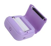 Zunate Imprimante Thermique de Poche, Petite Taille Portable BT 203 dpi Machine de Fabrication d'autocollants Thermiques sans Encre avec 1 Rouleau de Papier d'impression pour (Purple)