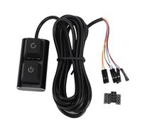 Zunate Interrupteur d'alimentation de Bureau à Distance avec Lumière LED 7 Couleurs |Bouton de Réinitialisation Marche/arrêt Externe pour PC, Alliage d'aluminium, Plug and Play, Câble de 2 M