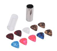 Zunate Jeu de 2 Slides pour Guitare pour Joueurs de Guitare Acoustique et | Planeur de touche confortable, construction en acier inoxydable, outil Country Blues Rock, rangement prêt à offrir