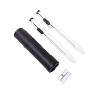 Zunate Kit de Stylos à Craie de Couture Blanche, 2 Crayons à Craie Rechargeables + 25 Recharges de Rechange + 1 Taille-crayon pour le Marquage du Tissu et du Cuir, Poignée Ergonomique Antidérapante,