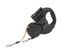 Zunate Laisse Rétractable pour Chien avec Conception Polyvalente à Double Tête et éclairage Intelligent pour Les Promenades Nocturnes, Poignée Confortable, Construction en ABS et Nylon