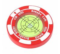 Zunate Lecteur Vert de Golf à Niveau à Bulle avec Graduations Claires pour Une évaluation Précise de la Pente et Un Marquage de la Position de la Balle - Alliage de Zinc Durable (Rouge)