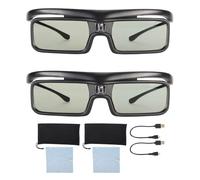Zunate Lignes 3D de Liaison DLP pour 2500 3000 Pro, 144Hz de Verres D'obturation Actifs Rechargeables 40 Heures de Jeu 178 Angle de Vue avec des Objectifs LCD à Soupape Lumineux pour