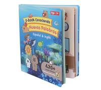 Zunate Livre Parlant Espagnol Anglais pour Les Enfants de 3 à 5 Ans |Jouet Sonore Interactif Bilingue avec Technologie Tactile, Apprentissage Portable pour l'éducation Précoce 11,42 X 9,84 Pouces