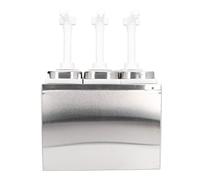 Zunate Lot de 4 Pompes Distributrices de Sauce avec Base, Station de Pompe à Condiments de 1 L, Récipient à Pompe à Ketchup de qualité Alimentaire en Acier Inoxydable, Distributeur d'assaisonnement
