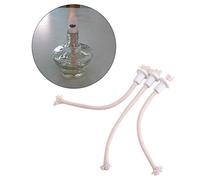 Zunate Mèche en Céramique,Kit de 7Pcs Mèche de Lampe à Alcool en Coton,pour Porte-Céramique Torche Vin Bouteille Huile Bougie Lampe Fibre de Verre,6mm