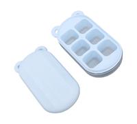 Zunate Mini Bac à Glaçons avec Couvercle et Bac, Moule à Glaçons en Silicone à 6 Grilles pour Congélateur, Petit à pour Usage Personnel, Conception Peu Encombrante pour Camping-car et Camping-car,