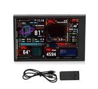 Zunate Mini écran IPS USB 3,5 Pouces, 3,5 Pouces IPS Dimmable Dual USB C PC Sensor Panel Display, éditeur de Thème Affichage de la Température PC Personnalisable pour PC ARGB Computer
