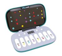 Zunate Mini Piano Interactif, Jeu d'apprentissage D'instruments de Musique pour Enfants, Clavier Lumineux LED avec Motifs Rythmiques, 4-6 Ans (Green)