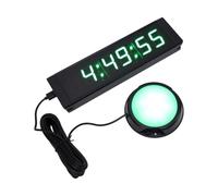 Zunate Minuteur de Compétition à LED Verte avec Buzzer télécommandé - Chronomètre Rechargeable à 6 Chiffres, Compte à Rebours pour Les Réunions d'entraînement par Intervalles de Gym, Les événements