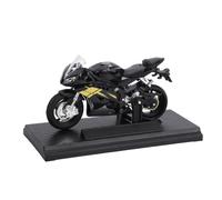 Zunate Modèle de Moto Jouet 1:18, Réplique de Collection de Moto en Alliage moulé sous Pression, Présentoir de Miniature avec Support, Décoration de Vélo Vintage pour étagère de Bureau (Black)
