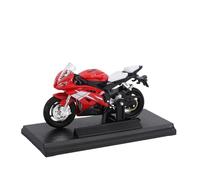 Zunate Modèle de Moto Jouet 1:18, Réplique de Collection de Moto en Alliage moulé sous Pression, Présentoir de Miniature avec Support, Décoration de Vélo Vintage pour étagère de Bureau (Rouge)