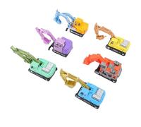 Zunate Modèle d'excavatrice Colorée 6 Pièces, Ensemble de Jeu de Véhicule de Construction d'ingénierie en Alliage pour Enfants, Modèle 'excavatrice pour Enfants pour Cadeau 'Anniversaire