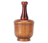 Zunate Mortier et Pilon Manuels en Bois, 3,7 Pouces |Bol de Broyage Naturel pour épices, Herbes, Ail, Gingembre, Outil de Cuisine Léger et Résistant à l'inclinaison pour Suppléments de Pilules