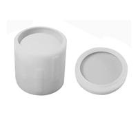 Zunate Moule en Silicone pour Pot de Bougie en Relief en Forme de Cœur avec Couvercle, Moule à Bougie Flexible Réutilisable pour l'artisanat en Résine, à en Forme de Tasse pour Cristaux, Béton,