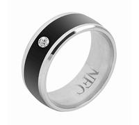 Zunate NFC Smart Ring Taille 8 Multifonction Portable |Verrouillage étanche sans Charge, Déverrouillage de la confidentialité de l'application, Cryptage (Taille 9)