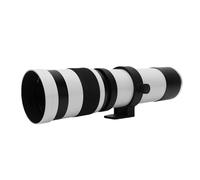 Zunate Objectif de Zoom TéléObjectif de 420 à 800 Mm, Objectif Manuel Focking F8.3 Lentille en Verre Optique D'ouverture, Toute Conception en Métal, pour la Caméra sans Miroir E Mount (White)