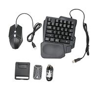 Zunate Pack combiné de Jeu Mobile 4 en 1, Convertisseur Clavier-Souris, Souris de Jeu, Clavier à Une Main, Support de Téléphone avec Réglage de l'angle Multi-Positions, Partage des
