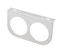 Zunate Panneau de Jauge à 2 Trous, Support de Dosette de Jauge de 52mm, Support Universel de Montage de de Tableau de Bord de Voiture, Tableau de Bord en Métal (SILVER)