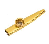 Zunate Partenaire Kazoo en Métal avec Structure Simple pour Un Apprentissage Facile - Idéal pour Accompagner Les Instruments Acoustiques - Compact et Portable, Parfait pour Voyager (Or) (Gold)