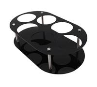 Zunate Porte-Bouteilles D’Eau en Acrylique Transparent | Support de Rangement pour Tasses à 6 Fentes, adapté pour, Comptoir de Cuisine et Armoire (Black)