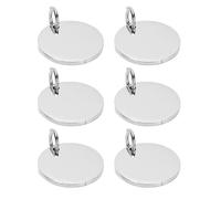 Zunate Porte-clés en Acier Inoxydable Vierges 30 Mm, Paquet de 20 |Étiquettes Gravables pour Imprimante 3D Lab H2D