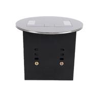 Zunate Prise de Sol Encastrée 2 Chargeur USB Montage Affleurant | Prise ronde affleurante, couvercle supérieur rétractable, installation facile, construction en acier inoxydable robuste,