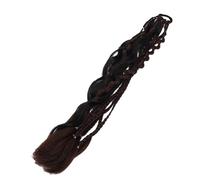 Zunate Queue de Cheval Dread Fabriquée à la Main avec Coquillages et Pendentifs pour une Ambiance Bohème Pendant les Activités de Loisirs, Mélange de Fibres Synthétiques de 23,6 Pouces (BLACK)