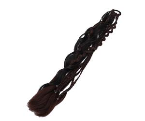 Zunate Queue de Cheval Dread Fabriquée à la Main avec Coquillages et Pendentifs pour une Ambiance Bohème Pendant les Activités de Loisirs, Mélange de Fibres Synthétiques de 23,6 Pouces (BLACK)