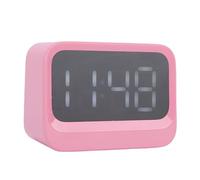 Zunate Réveil Numérique avec Haut-Parleur Bluetooth, Timing à Double Alarme, Grand Affichage LED, Lecteur de Musique Mp3, pour Les Couloirs Profonds de Bureau de Chambre (Pink)
