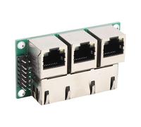 Zunate RJ45 Terminal Board Network Terminal Adaptateur, RJ45 Keystone Jack Inline 3 Coupleur Module Board Ethernet Adaptateur pour Les Appareils Réseau Gigabit