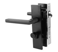 Zunate Serrure de Porte de Chambre à Pêne Dormant Réversible avec Clés |Poignée en Aluminium Mute Space, Bouton Interne Tournant avec le Pouce pour la sécurité de la Maison, Poignée à Levier Robuste,