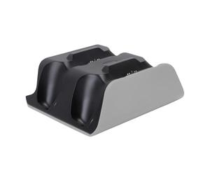 Zunate Station de Charge pour Double Manettes avec LED (Gray Black) | Chargement rapide en 2 heures, base de stockage Dock, protection contre les surintensités, lumière bleue orange