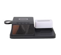 Zunate Station de Charge sans Fil avec Réveil, 3 en 1 Support de Chargeur Multiple avec Réveil et Veilleur, pour Téléphone iOS