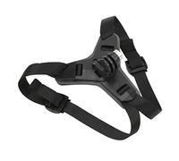 Zunate Support de Mentonnière Réglable pour Casque, Support de Caméra pour 7 6 5, Bonne compatibilité pour Caméra d'action de Moto, PC + Silicone + Nylon (Black)