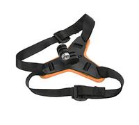 Zunate Support de Mentonnière Réglable pour Casque, Support de Caméra pour 7 6 5, Bonne compatibilité pour Caméra d'action de Moto, PC + Silicone + Nylon (Orange)