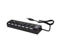 Zunate USB 2.0 Commutateur Indépendant Affichage Hub Répartiteur Mince Haute Vitesse pour Ordinateur de Bureau et Ordinateur Portable pour Scanner de Souris Appareil Photo Numérique Disque U Clavier