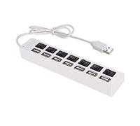 Zunate USB 2.0 Commutateur Indépendant Affichage Hub Répartiteur Mince Haute Vitesse pour Ordinateur de Bureau et Ordinateur Portable pour Scanner de Souris Appareil Photo Numérique Disque U Clavier