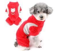 Zunea Chandail en polaire pour chien de petite taille, vêtement d'hiver chaud pour chiot, pull avec anneau pour laisse - Pull doux - Tenue de pyjama pour temps froid - Vêtements pour animaux de