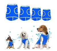Zunea Chien Gilet De Refroidissement pour Petit Moyen Grand Chiens Respirant Chill Out Cool Veste D'été Doux Anti Chaleur Swamp Cooler Manteau pour La Randonnée en Plein Air Formation Bleu S