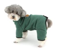 Zunea Combinaison de convalescence en polaire pour chien de petite taille, chiot - Protection après une chirurgie - Pull d'hiver chaud à manches longues - Anti-léchage - Vêtement pour animal