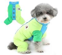 Zunea Combinaison de neige coupe-vent pour chiens de petite taille, combinaison d'hiver à 4 pattes, doublure en polaire chaude avec anneau de laisse, vêtement complet pour chiot, tenue pour temps