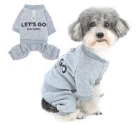 Zunea Combinaison décontractée pour chien de petite taille, tenue d'hiver et d'automne avec anneau en D, vêtements doux et chauds pour chiot, vêtements pour temps froid, chihuahua, yorkshire
