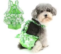 Zunea Couches hygiéniques lavables pour chiens de taille XS/S avec bretelles réglables et réutilisables, pour chiot, chiot, chiot, chihuahua, yorkshire, en vert chaud, taille XXL