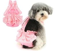 Zunea Couches lavables pour chiens de petite taille XS/S avec bretelles réglables, réutilisables, pour chiot, chiot, chiot, chiot, yorkshire, en chaleur, rose layette, taille M