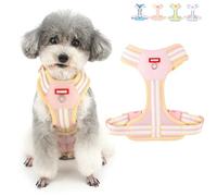 Zunea Harnais anti-traction pour chiens de très petite et petite taille - Harnais réglable avec anneau en D - Doux et respirant - Doublure en maille - Pour chat, chien, yorkshire, rose, taille M