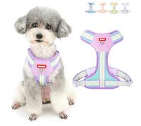 Zunea Harnais anti-traction pour chiens de très petite et petite taille - Harnais réglable avec anneau en D - Doux et respirant - Doublure en maille - Pour chat, chien, yorkshire, violet, taille L