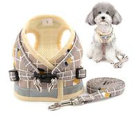 Zunea Harnais et Laisses pour Chiens Anti Traction Réglable Réfléchissant Mesh Rembourré Harnais Veste pour pour garçons et Filles Chiens Petite Taille Chat Chaton Kaki M