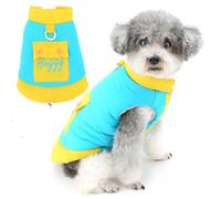 Zunea Joli manteau pour chiot pour petits chiens - Veste d'hiver épaisse et chaude avec doublure en polaire - Avec anneau de laisse - Veste pour temps froid - Vêtements d'extérieur pour animal